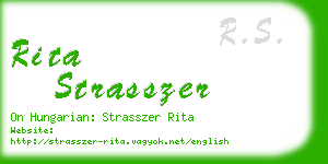 rita strasszer business card